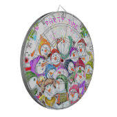 Happy Snowmans Kerstdartbord Dartbord (Voorkant Links)