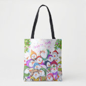Happy Snowmans Kerstfeest Canvas tas Gift (Voorkant)