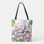 Happy Snowmans Kerstfeest Canvas tas Gift (Achterkant)
