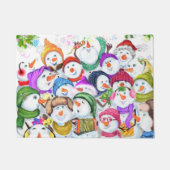 Happy Snowmans kerstfeest Funny Doormat Deurmat (Voorkant)