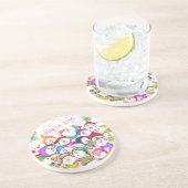 Happy Snowmans kerstfeest Funny Onderzetter (Zijkant)