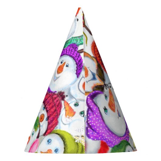 Happy Snowmans Kerstfeest Pet Feesthoedjes (Achterkant)