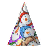 Happy Snowmans Kerstfeest Pet Feesthoedjes (Links)