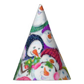 Happy Snowmans Kerstfeest Pet Feesthoedjes (Rechts)