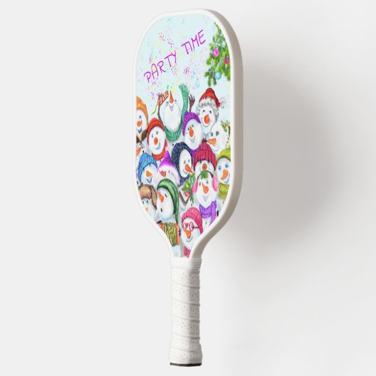 Happy Snowmans kerstfeest Pickleball Paddle (Links)