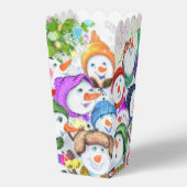 Happy Snowmans Merry Christmas Party Popcorn Box Bedankdoosjes (Achterkant)