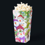 Happy Snowmans Merry Christmas Party Popcorn Box Bedankdoosjes<br><div class="desc">Popcorn Dozen met Happy Snowmans Merry Christmas Party Funny Drawing Cartoon Snowman Popcorn Box - of Kies / Voeg uw unieke tekst / lettertype / kleur - Maak uw speciale cadeau - Formaat wijzigen en verplaatsen of verwijderen en toevoegen van onderdelen / afbeelding met aanpassingstool! - Tekenen en ontwerpen door...</div>