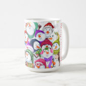 Happy Snowmans Merry Kerstfeestdag Koffiemok (Voorkant rechts)