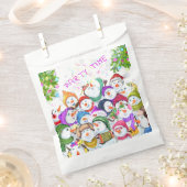 Happy Snowmans Merry Kerstfeestmaal - Deel Bedankzakje (Geknipt)