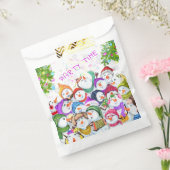 Happy Snowmans Merry Kerstfeestmaal - Deel Bedankzakje (Gezegeld)