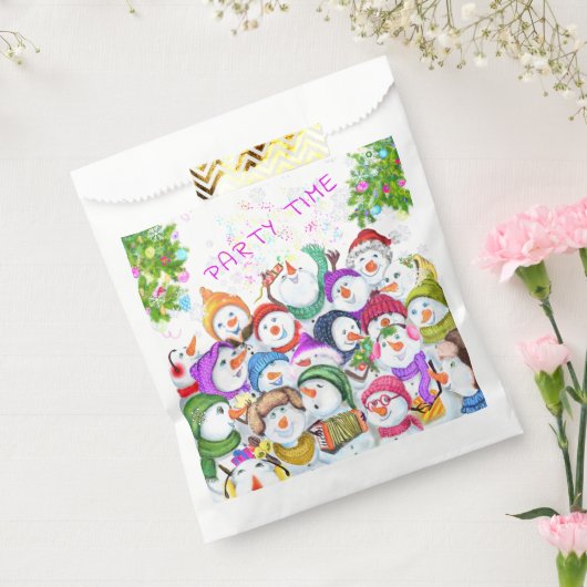 Happy Snowmans Merry Kerstfeestmaal - Deel Bedankzakje (Gezegeld)