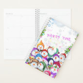 Happy Snowmans Merry kerstparty Funny Drawing Planner (Display)