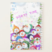 Happy Snowmans Merry kerstparty Funny Drawing Planner (Achterkant)