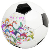 Happy Snowmans Merry kerstparty Funny Drawing Voetbal (Drie kwart)