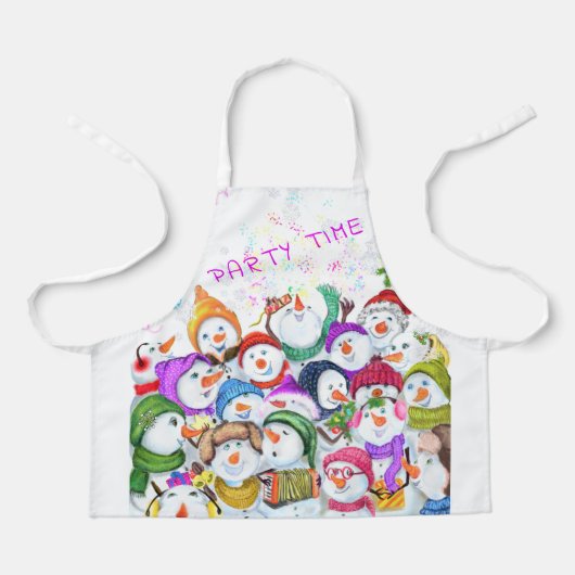 Happy Snowmans Merry kerstSchort Gift Schort (Voorkant)