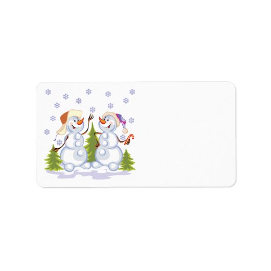 Happy Snowmen Label (Voorkant)