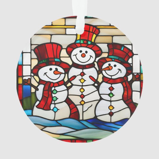 Happy Snowmen Ornament (achterkant)