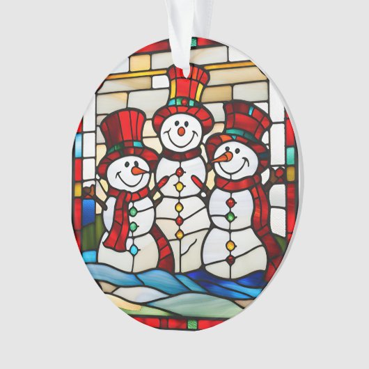 Happy Snowmen Ornament (voorkant)