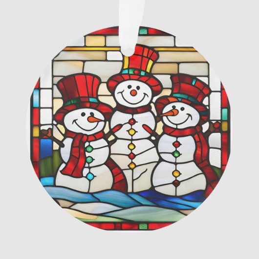 Happy Snowmen Ornament (voorkant)
