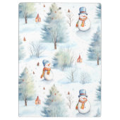 Happy Snowmen Pattern Klembord (Achterkant)