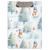 Happy Snowmen Pattern Klembord (Voorkant)
