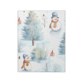 Happy Snowmen Pattern Notitieblok (Linkerzijde)