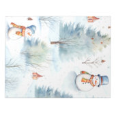 Happy Snowmen Pattern Notitieblok (Voorkant)
