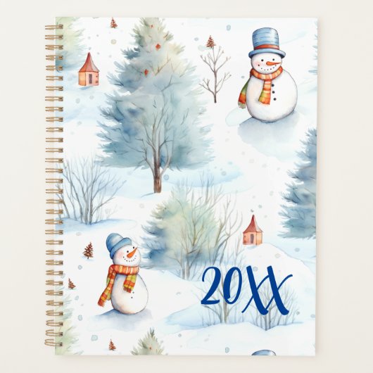 Happy Snowmen Pattern Planner (Voorkant)