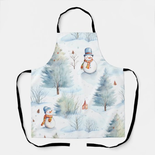 Happy Snowmen Pattern Schort (Voorkant)