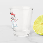 Happy Snowmen schoot glas (Rechts)