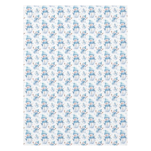 Happy Snowmen Tafelkleed (Voorkant)