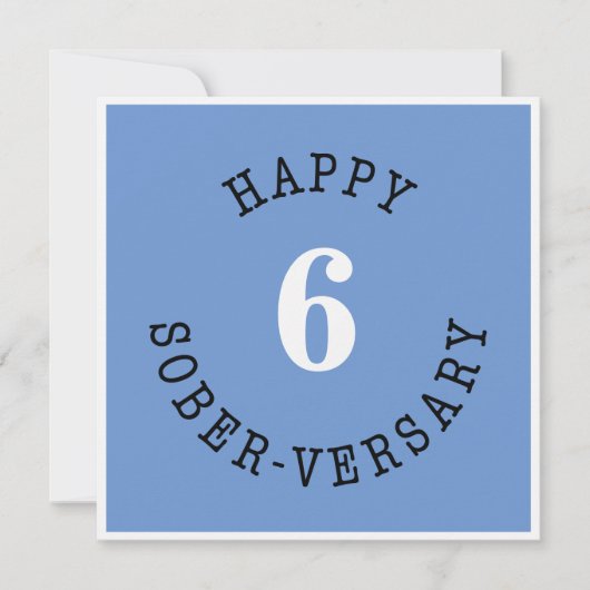 Happy Sober-herdenking Kaart (Voorkant)