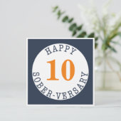 Happy Sober-herdenking Kaart (Staand voorkant)