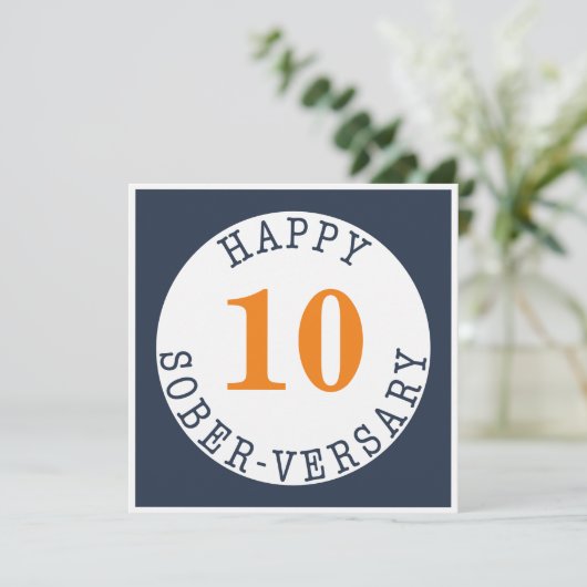 Happy Sober-herdenking Kaart (Staand voorkant)