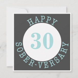 Happy Sober-herdenkingskaart Kaart