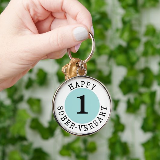 Happy Sober-herdenkingskaart Sleutelhanger (Hand)