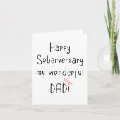 Happy Soberversary Dad, Minimal Sober Jubileum Kaart (Voorkant)