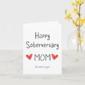Happy Soberversary Mom, Sober Jubileum Kaart (Gele Bloem)