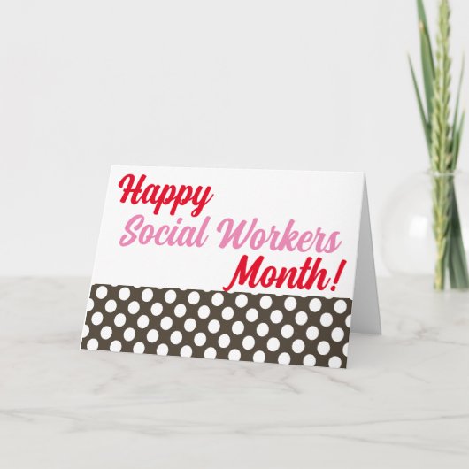 Happy Social Workers Maand Kaart (Voorkant)