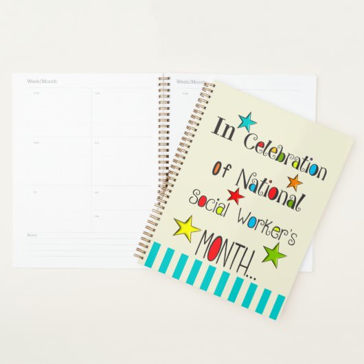 Happy Social Worker's Maand Waardering Planner (Display)
