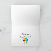 Happy Social Worker's Maand Whimsical Flowers Kaart (Binnen)