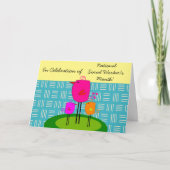 Happy Social Worker's Month grillige vogels Bedankkaart (Voorkant)