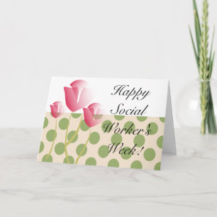 Happy Social Worker's Month Tulpen Bedankkaart
