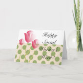 Happy Social Worker's Month Tulpen Bedankkaart (Voorkant)