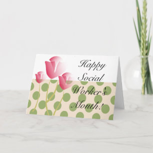 Happy Social Worker's Month Tulpen II Bedankkaart