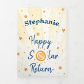 Happy Solar Return Astrology Birthday Drieluik Wenskaart (Cover)