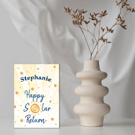 Happy Solar Return Astrology Birthday Drieluik Wenskaart