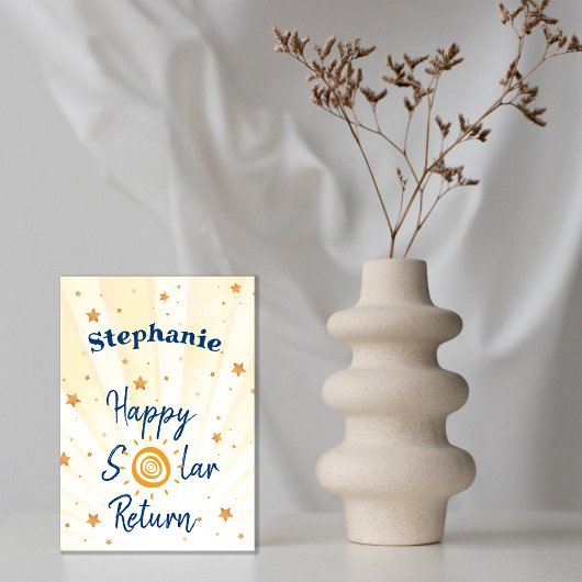 Happy Solar Return Astrology Birthday Drieluik Wenskaart