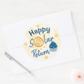 Happy Solar Return Astrology Birthday Ronde Sticker (Envelop)