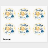 Happy Solar Return Astrology Birthday Ronde Sticker (Vel)